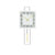 Wanduhr mit rechteckigem Glasrahmen, goldenen Zeigern und Metall-Pendel