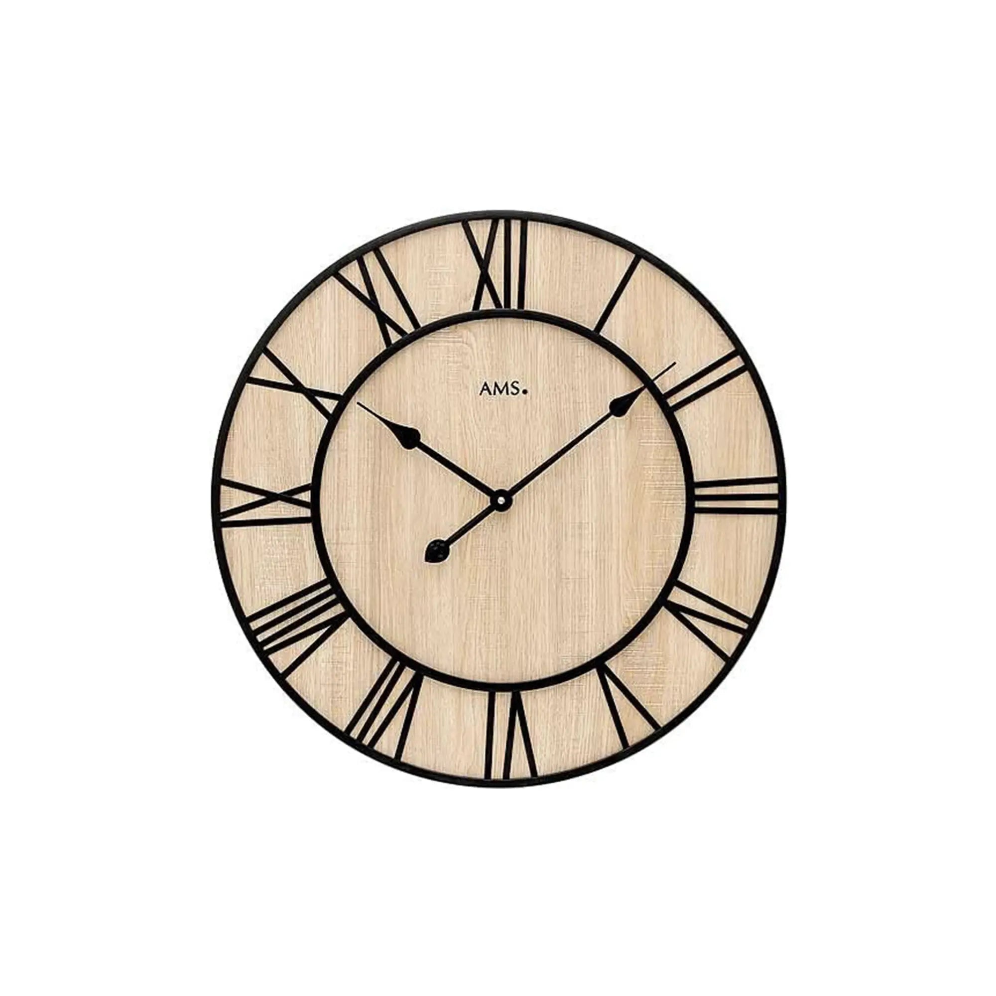 AMS W9649 Sonoma Wall Clock • Quartz Movement • Metal Dial