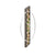 Wall clock in side view with moss and wood slices, white aluminum ring