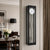 Wall clock with black frame and gray inner field, round dial, pendulum