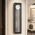 Wall clock with black frame and large glass window, round dial