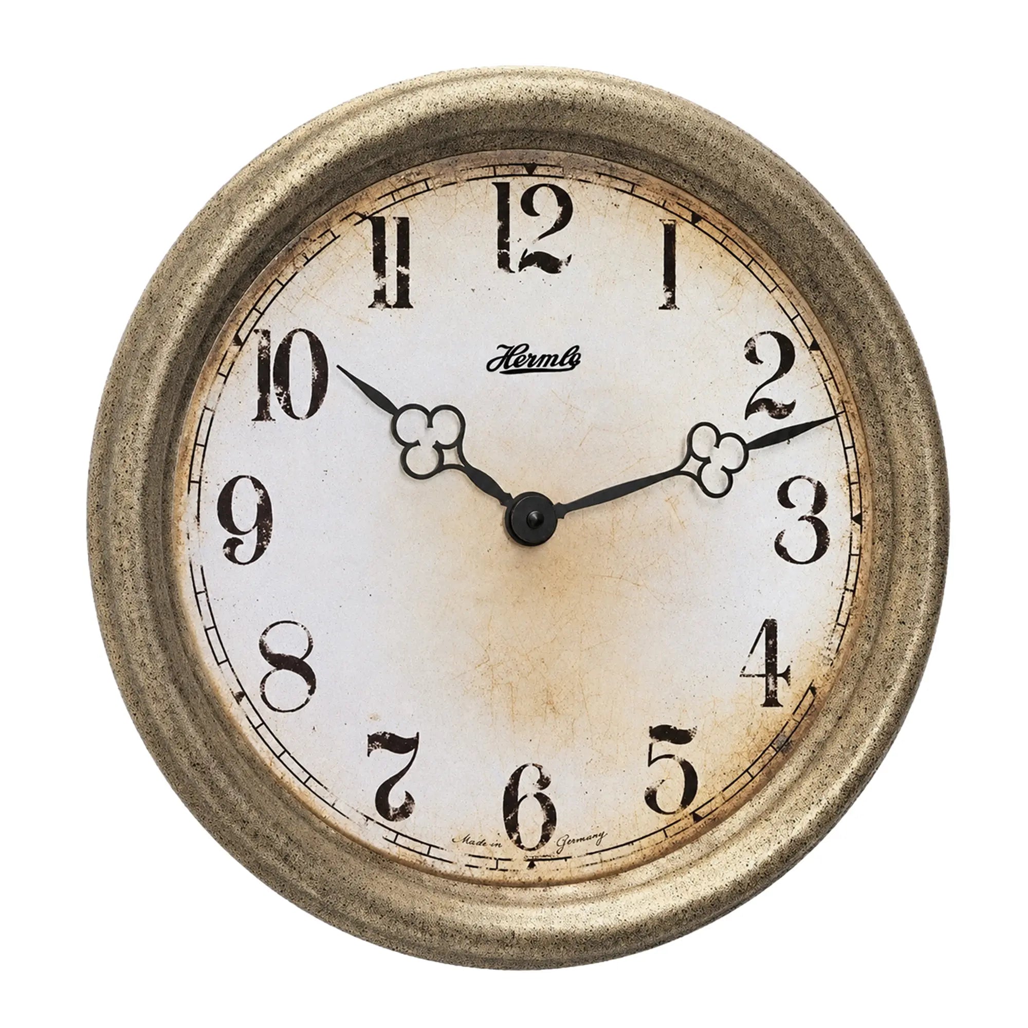 Hermle Wall Clock 30x30x5 cm Brass • Vintage Design • Precise Quartz Movement