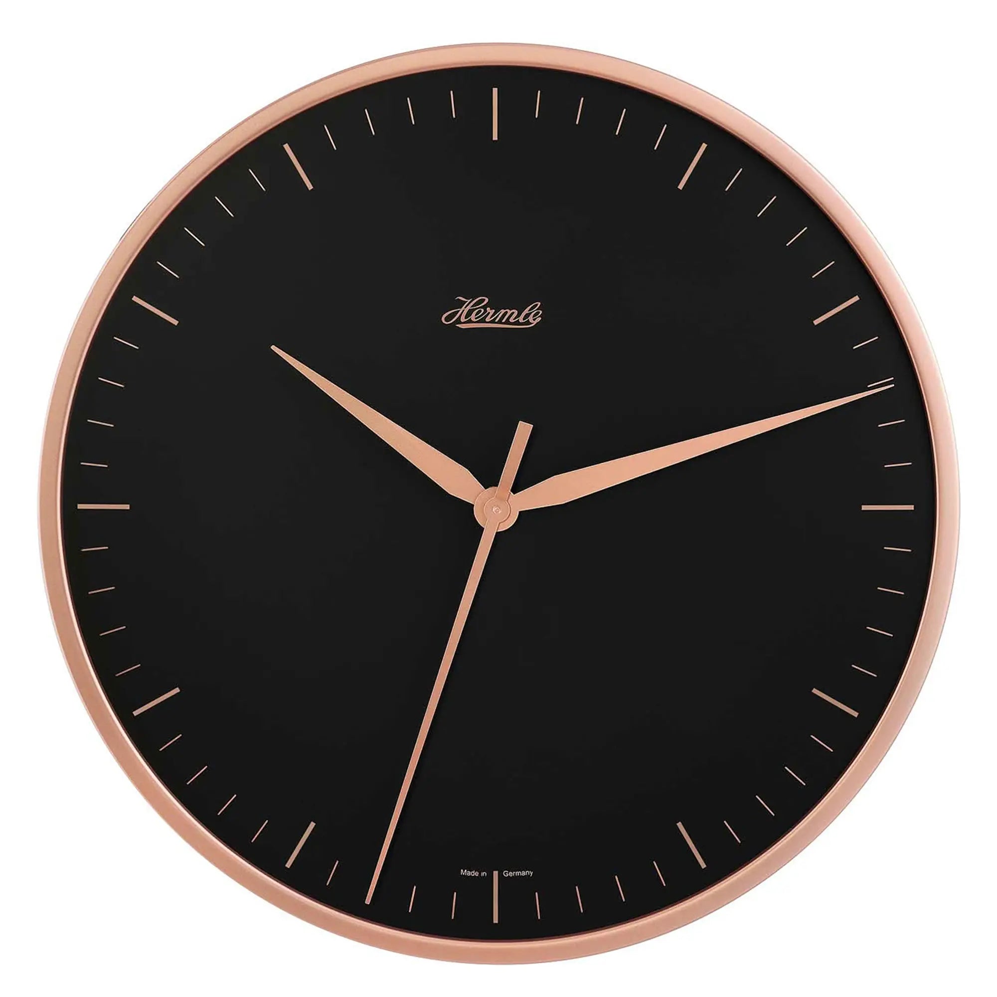 Hermle Wall Clock 40 cm Ø Metal • Silent Quartz Movement • Modern Design