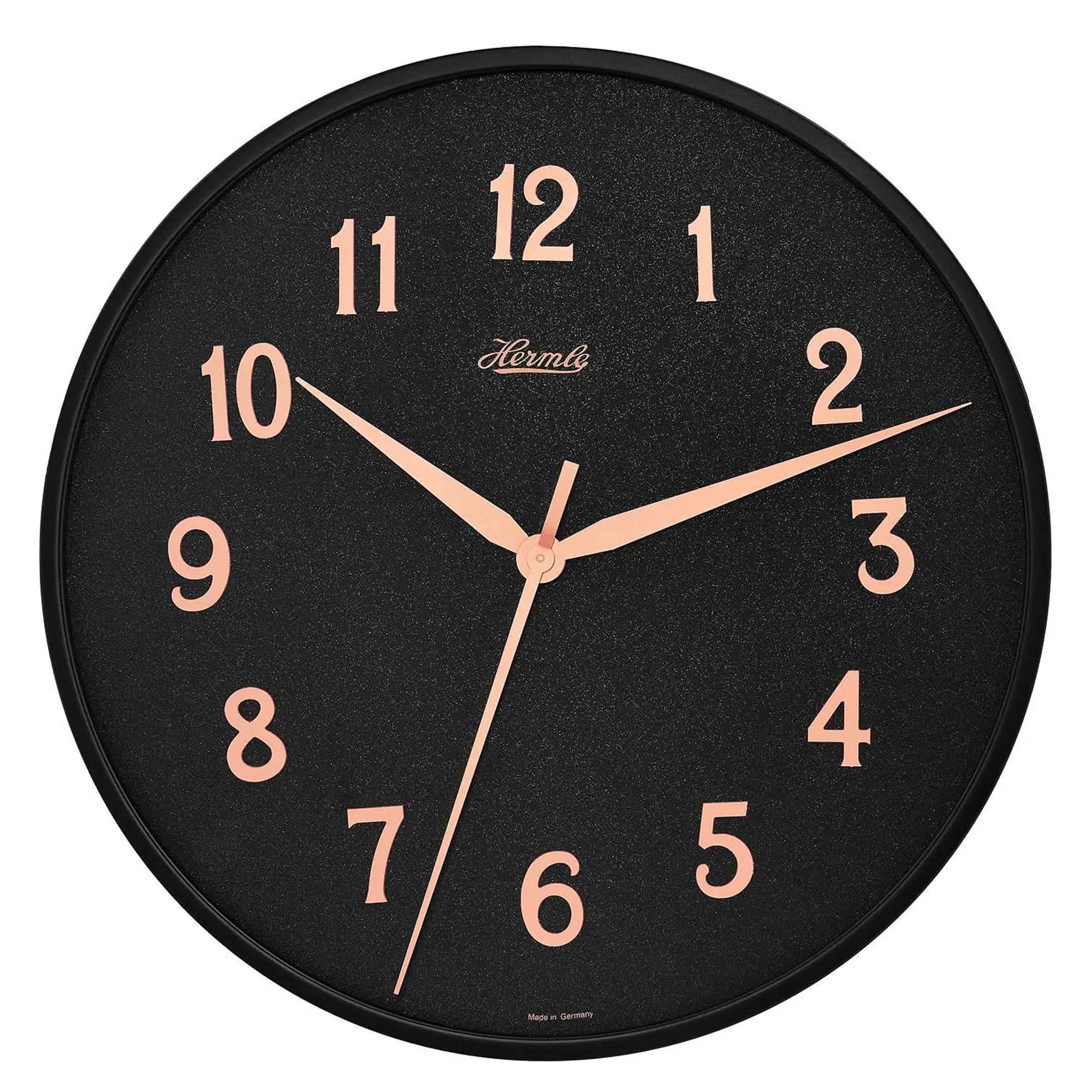 Hermle Wall Clock 40 cm Ø Metal • Modern Design • Precise Quartz Movement
