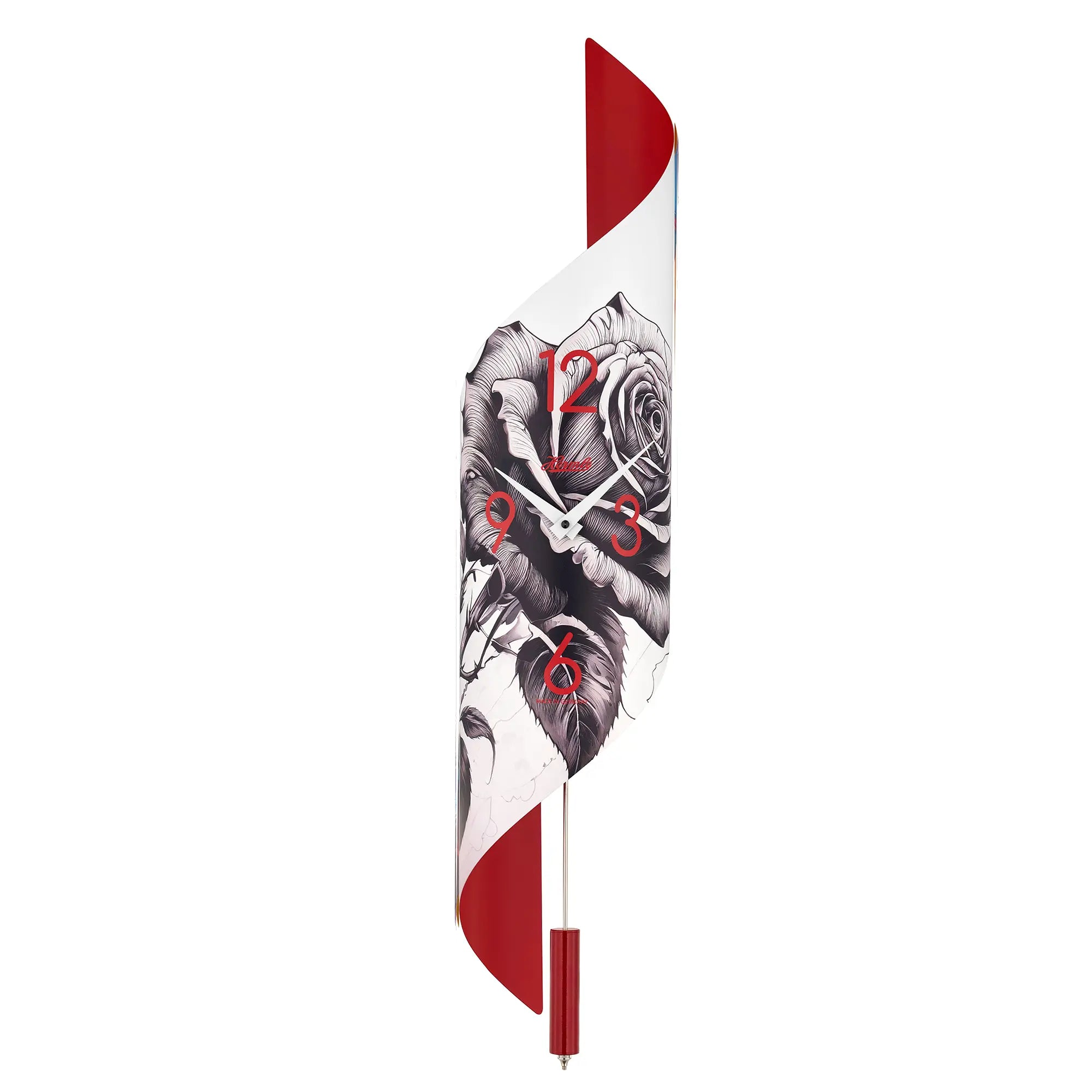 Hermle Wall Clock 67x15x16.5 cm Wood, Acrylic, Aluminum • Modern Design • Precise Quartz Movement