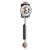 Metal wall clock with open dial and hanging pendulum with chain weights