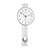 Hermle wall clock with pendulum, round metal-look dial
