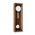 Walnut wood wall clock with white dial and pendulum