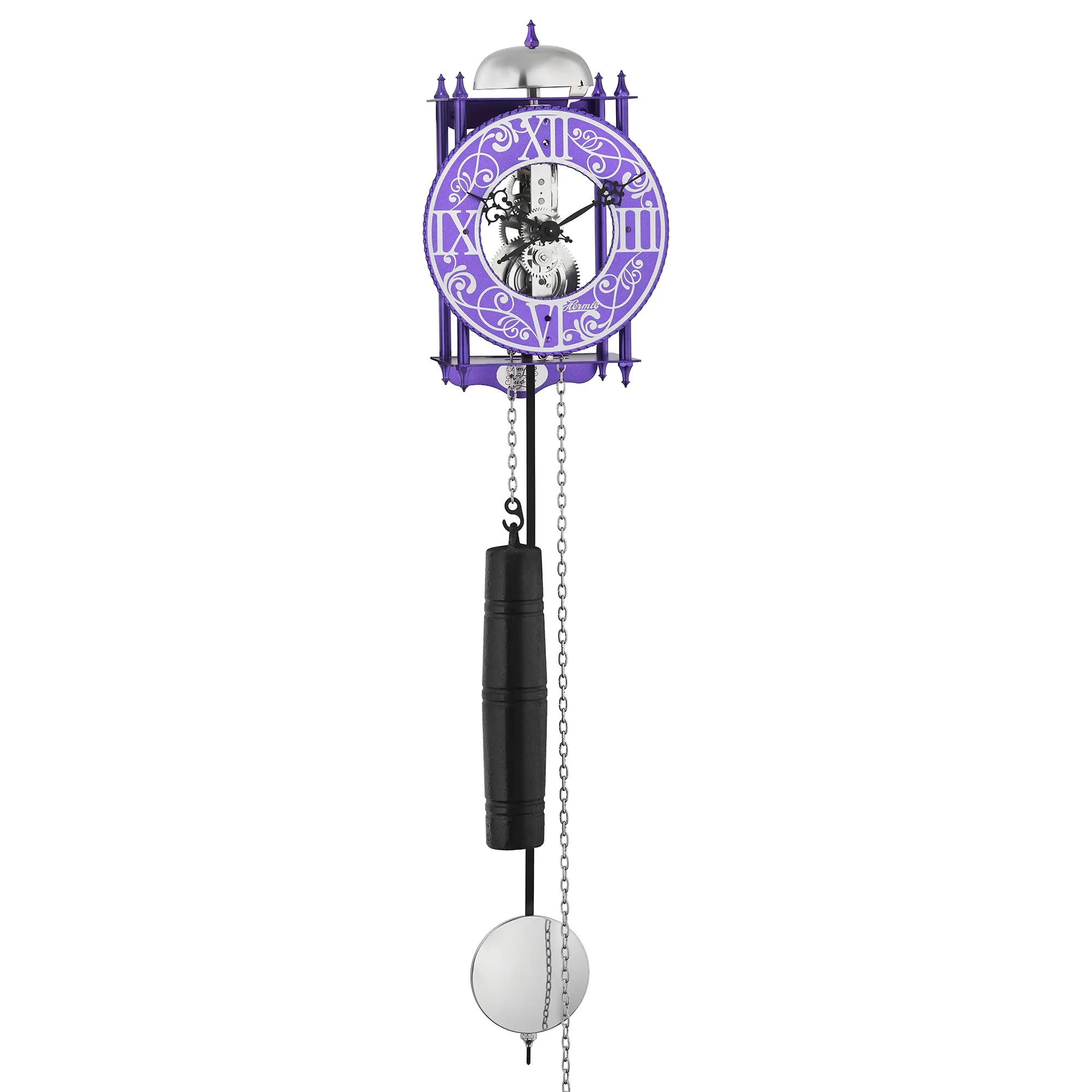 Hermle Wall Clock 62x15x10 cm Metal • Skeleton Design • Mechanical Movement