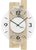 AMS Wall Clock 40x28x6 cm Wood • Silent Quartz Movement • Modern Design • With Natural Stone Overlays