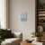 Wall clock on the wall with an analog dial and digital temperature and humidity display