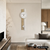 Wanduhr an der Wand mit analogem Ziffernblatt, Sonoma-Holzoptik, Pendel mit Kugel