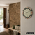Outdoor-Wanduhr an der Wand mit beigem Zifferblatt, Thermometer- & Hygrometeranzeige, Mosaik