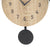 Cuckoo clock wall clock: Close-up of numbers 3–9, wood look, and black round weight