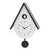 AMS Cuckoo Clock, Drop Shape, Light Gray Case, Black Frame, Cuckoo Motif
