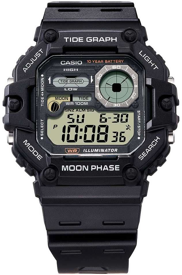 Casio Collection WS-1700H-1AVEF Men's Watch • 10-Year Battery • Moon & Tide Data