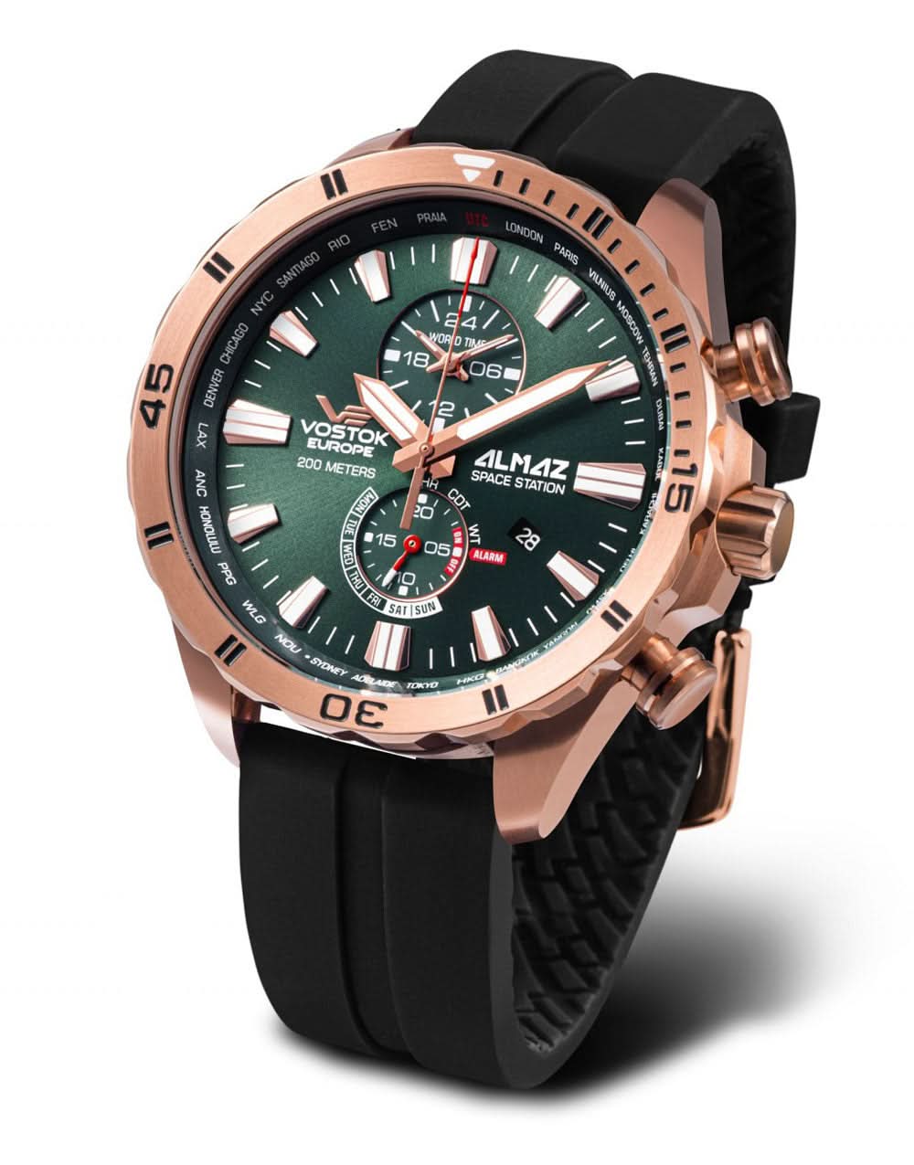 Vostok Europe Almaz YM8J-320B656S-S Men's Watch • 200m Water Resistant • Rose Gold Design