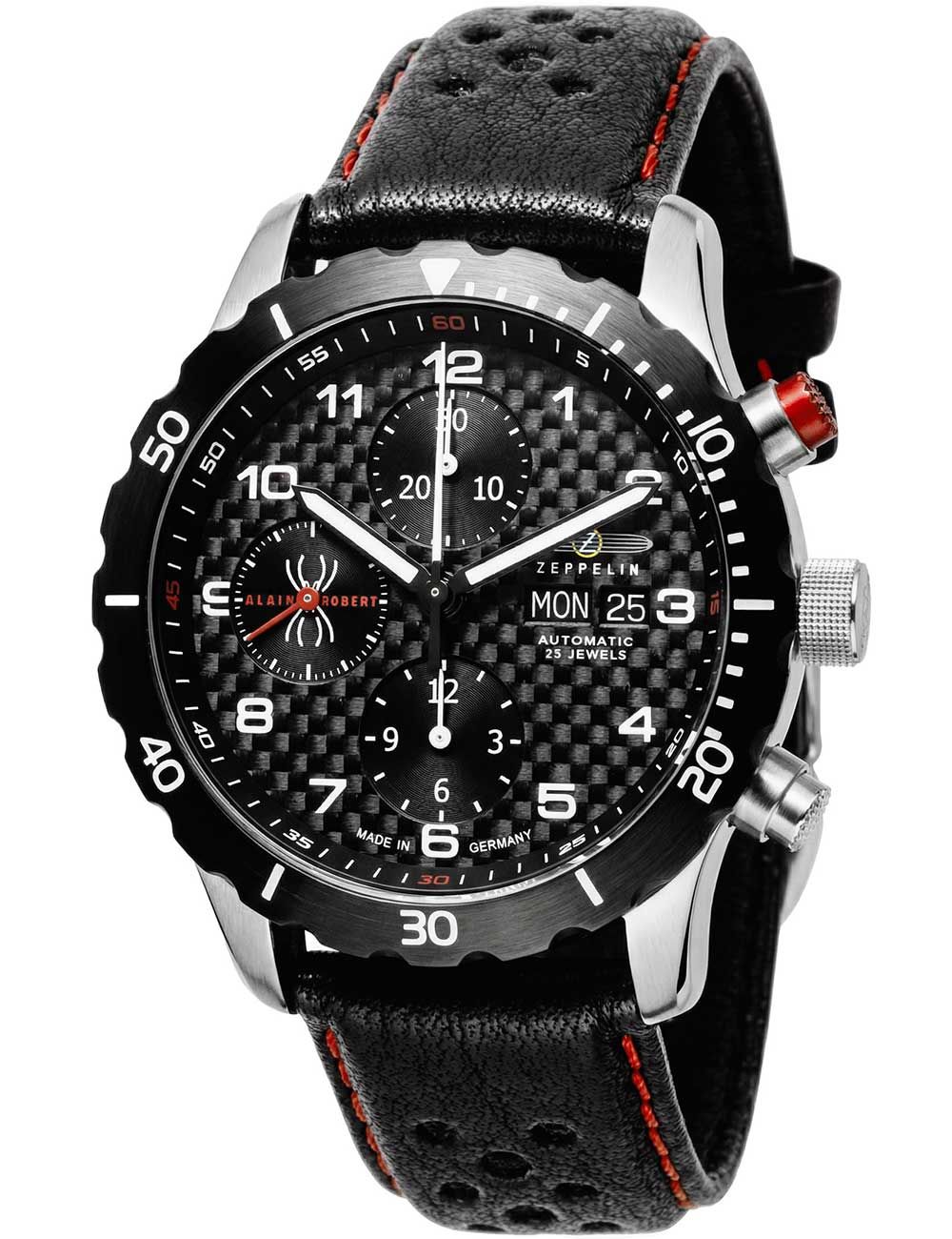 Zeppelin Night Cruise 7216-2 Herrenuhr Blau • Automatik-Chronograph • 10 ATM wasserdicht