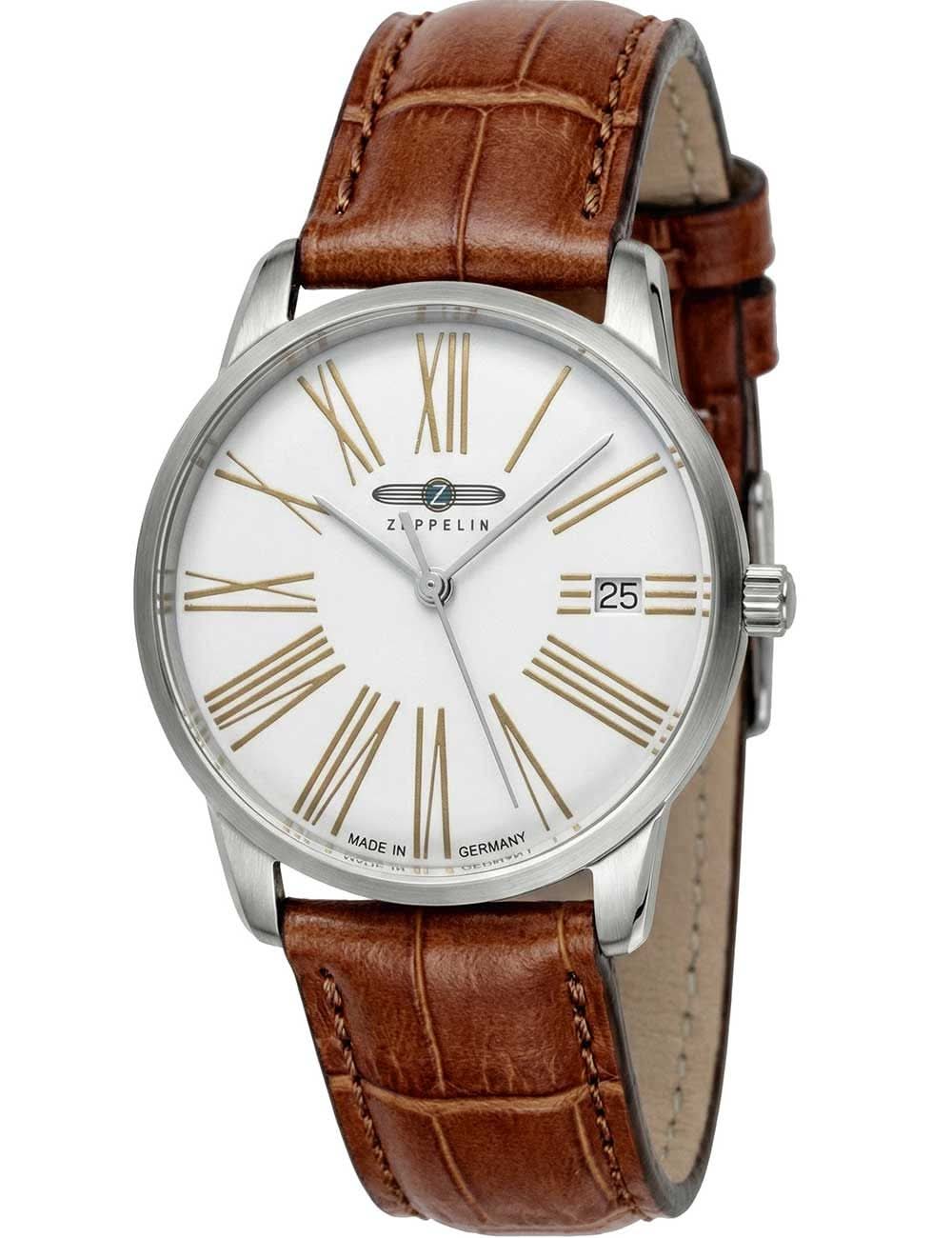 Zeppelin Flatline 8347-4 Herrenuhr Schwarz • Quarzwerk • Datum