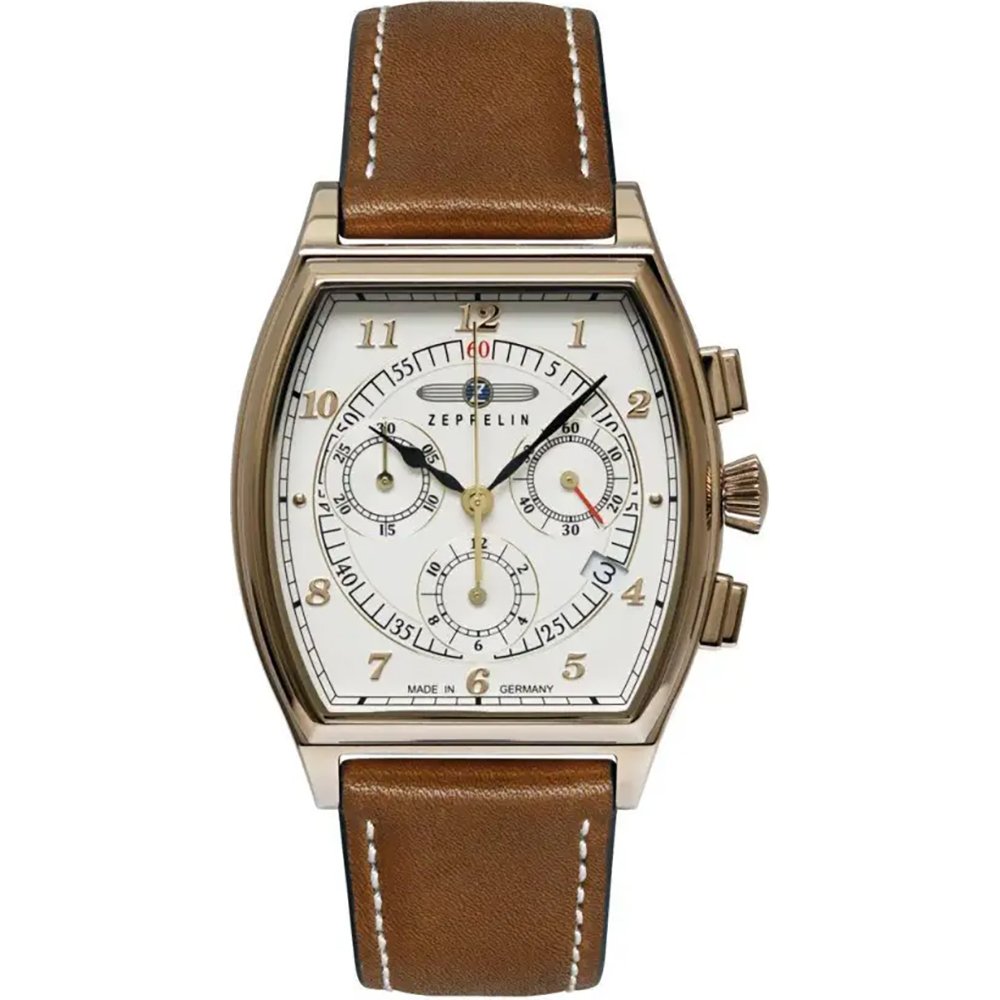 Zeppelin Metropolis 8386-5 Herrenuhr • Tonneau-Chronograph • Saphirglas