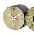 Table clock with wood-look dial, white hands, and AMs logo