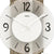 Wanduhr-Detail: weißes Zifferblatt mit Ams.-Logo, großen schwarzen Zahlen und Zeigern