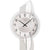 Wanduhr-Zifferblatt mit „AMS.“-Logo, schwarzen Zeigern und Aluminiumrahmen