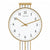 Wall clock dial with white scales, gold hands, and center cross