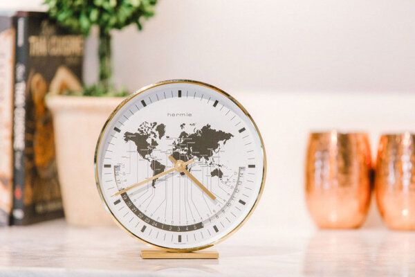 Table clock brass quartz movement - Hermle Model: 22704-002100 - Buy