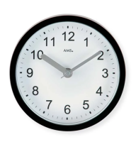 Radio-controlled wall clock modern plastic case 16 cm -...