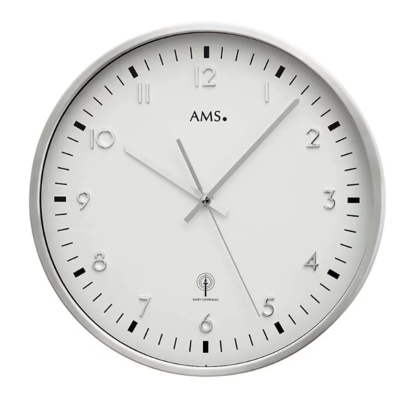 Modern radio-controlled wall clock diameter: 33 cm - AMS Model: 5914
