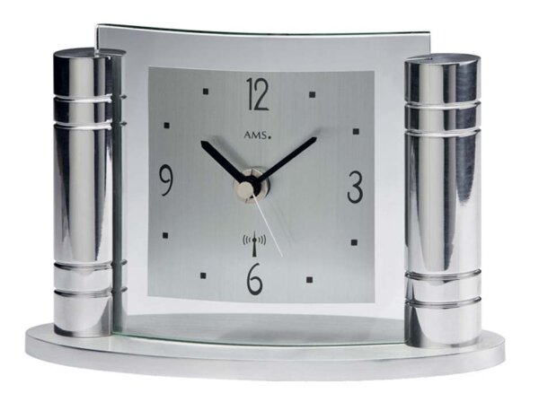 Modern radio-controlled table clock 18 x 12 x 8 cm - AMS Model: 5130