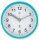 Modern radio-controlled wall clock plastic blue 16 cm - AMS Model: 5921