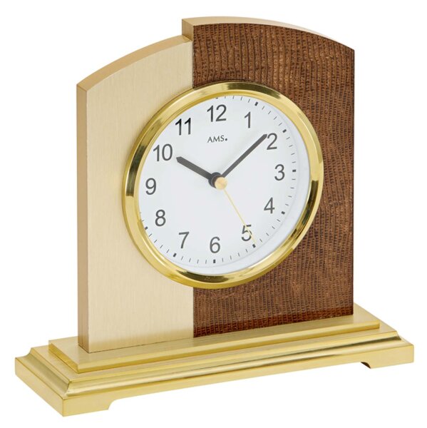 Modern radio-controlled table clock wooden case - AMS Model: 5145