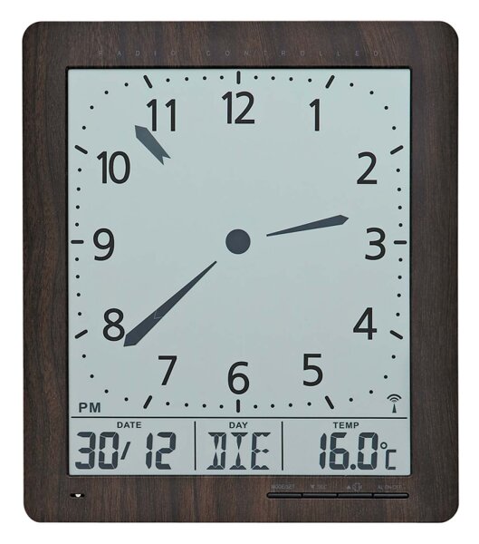 Modern wall clock weather station plastic - AMS Model: 5893