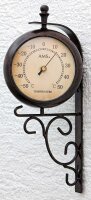 Classic radio-controlled wall clock temperature display - AMS Model: 5961