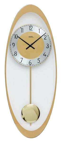 Pendulum clock metal dial 19 x 50 x 3 cm - AMS Model: 7417