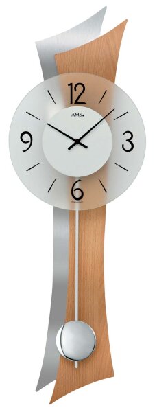 Modern pendulum clock glass dial - AMS Model: 7425