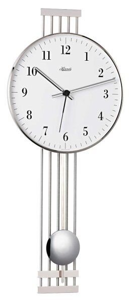 Pendulum clock silver-colored radio movement - Hermle Model: 70981-000871