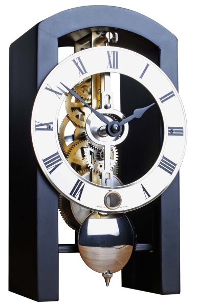 Table clock black skeleton movement - Hermle Model: 23015-740721