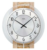 Wall clock wooden case aluminum dial - AMS Model: 7423