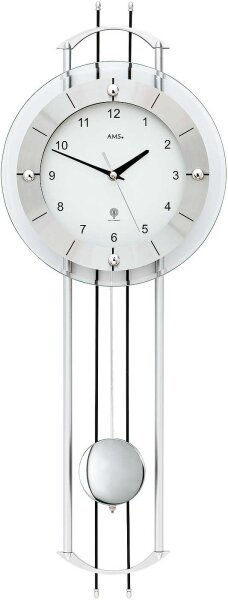 Radio-controlled wall clock pendulum clock 68 cm x 24 cm x 7 cm - AMS Model: 5248