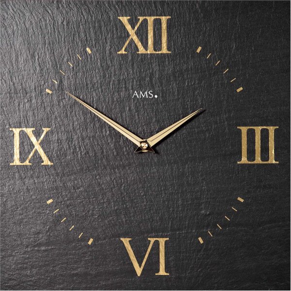 Classic wall clock 30 cm x 30 cm x 4 cm - AMS Model: 9517