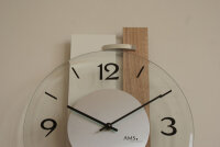 Modern wall clock 40 cm x 28 cm x 6 cm - AMS Model: 9557