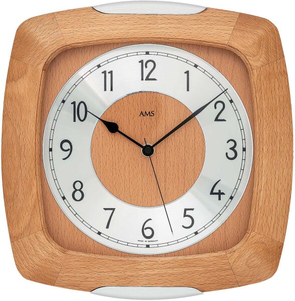 Classic wall clock solid wood 28 cm - AMS Model: 5804/18