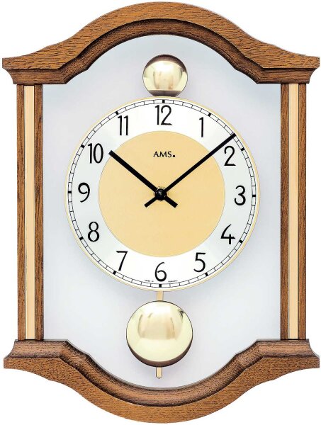 Classic wall clock double pendulum clock - AMS Model: 7447/4