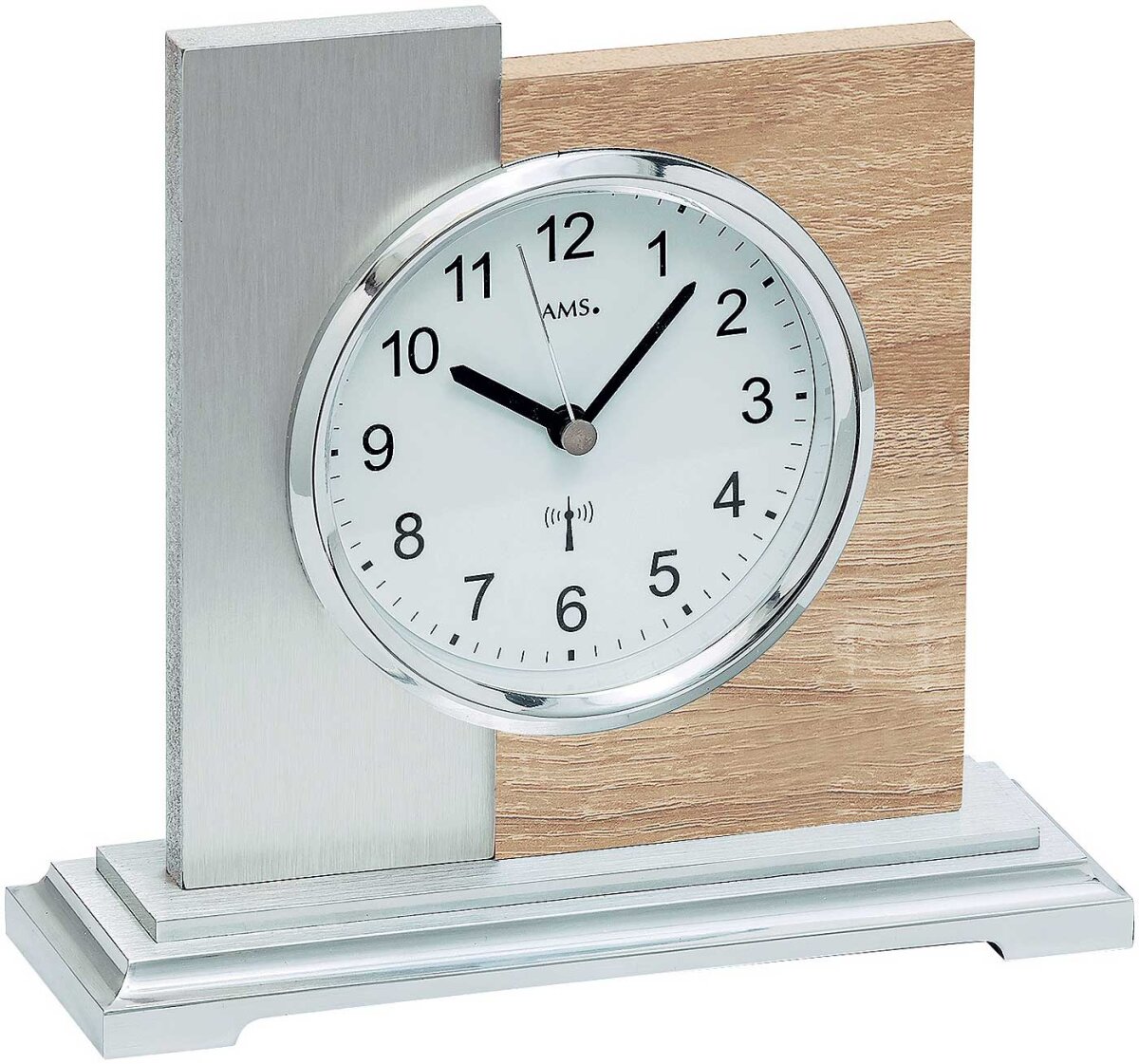 Modern table clock radio-controlled table clock - AMS Model: 5151 - B