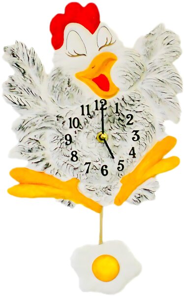 Pendulum wall clock laughing chicken - Terrastudio Model: 00.2203