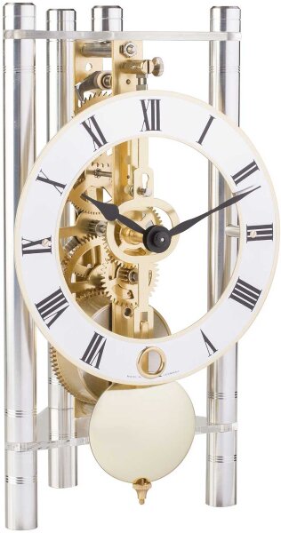 Table clock aluminum skeleton movement - Hermle Model: 23023-X40721