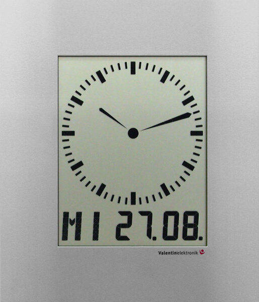 Modern wall clock LCD wall clock industrial clock office clock calendar clock - GER-Technik Model: CE-200-O
